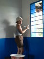 Volunteer painting for a good cause