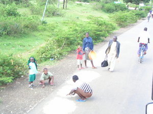 The kids hangout, by the roadside!