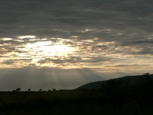 The end of our first day at Masai Mara Reserve