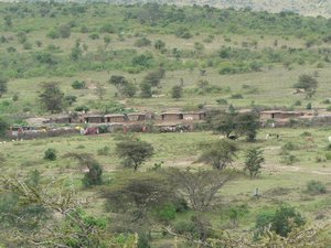 A group of Masai houses 