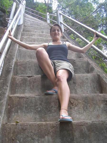 Check out how steep those steps were!