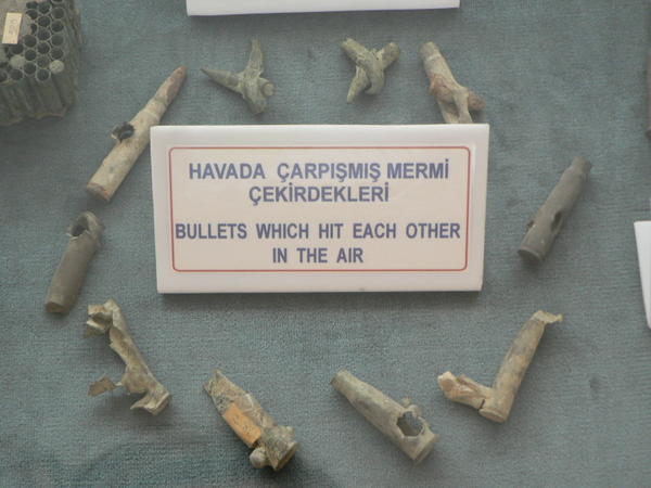 Bullets that hit each other in the air