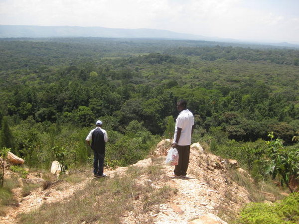 Stephen and Milton overlooking the Kakamega Rainforest