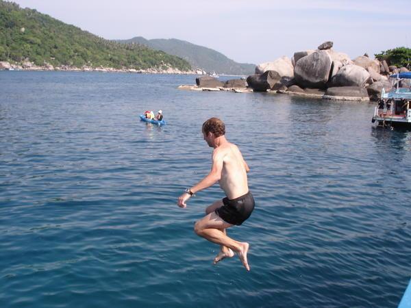 Jumping Off the Dive Boat
