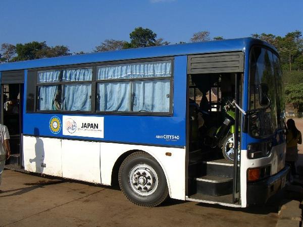 Bus donated by Japan