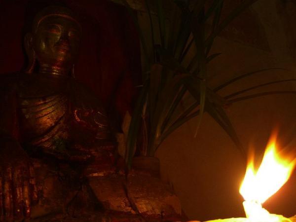 Budda by candle light