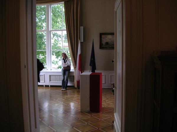 The ballot box inside the Polish Embassy