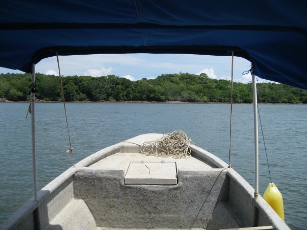 Heading to the island from the dock