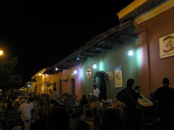 Restaurants at night