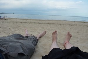Relaxing on the beach