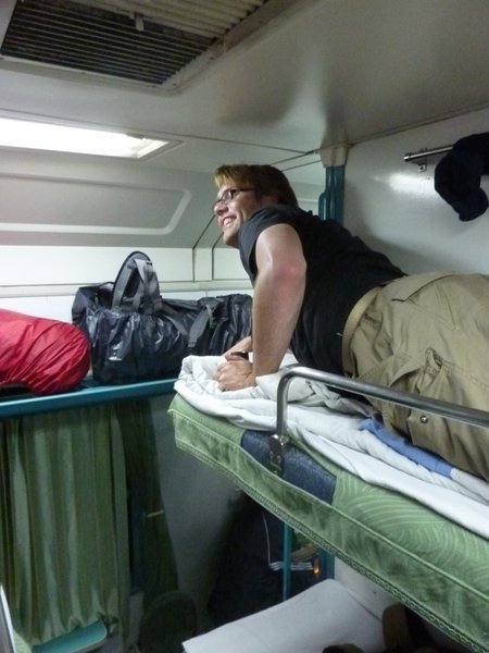 Top bunkbed on the night train