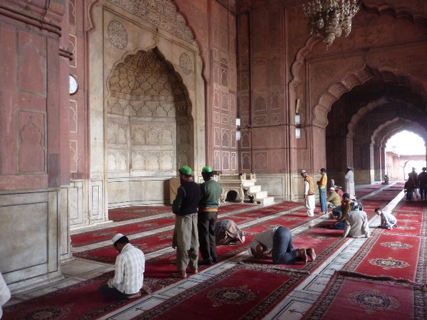Inside the Jama Masjid mosque