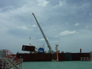 Container  on the crane