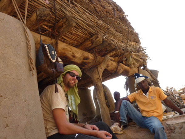 Me and our guide Boubacar at a Toguna