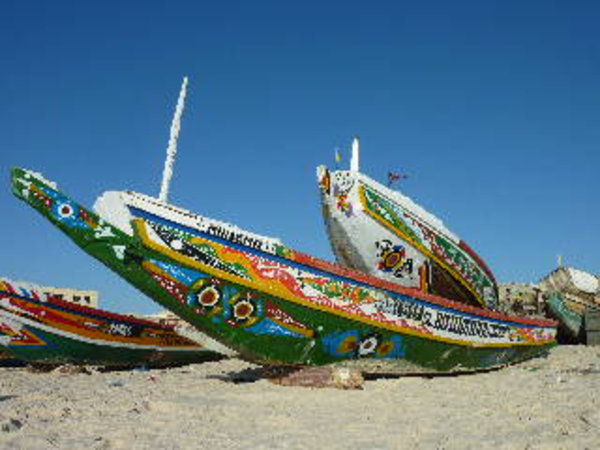 The colorful boats