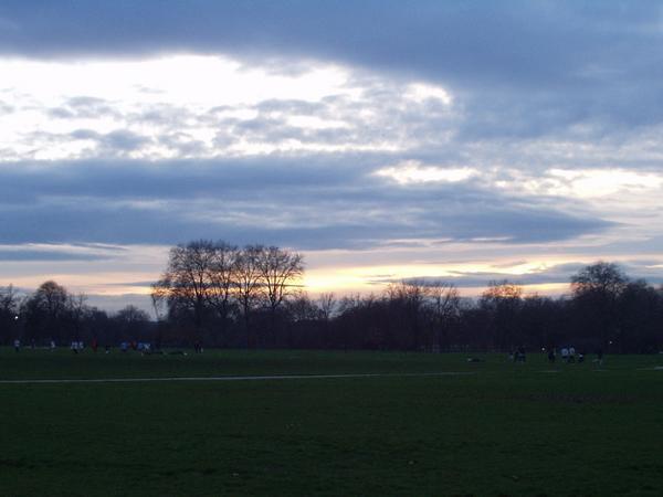 Hyde Park at sunset