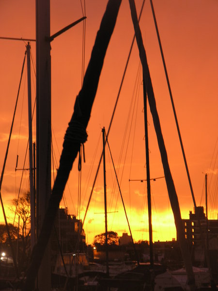Sunset in Puerto Buceo, Montevideo