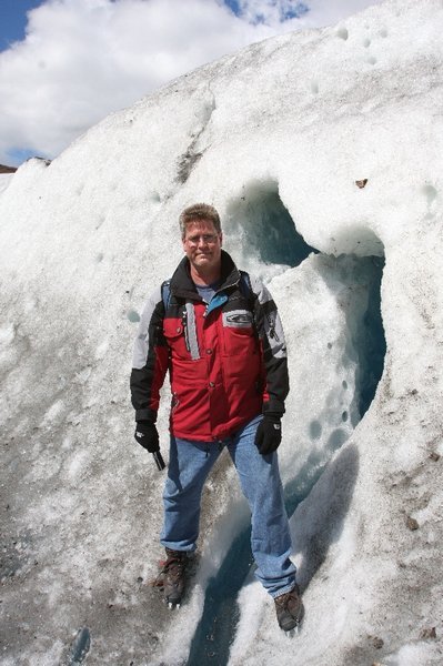 In front of the small Ice Cave