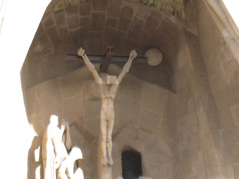 Square headed Christ on the Sagrada