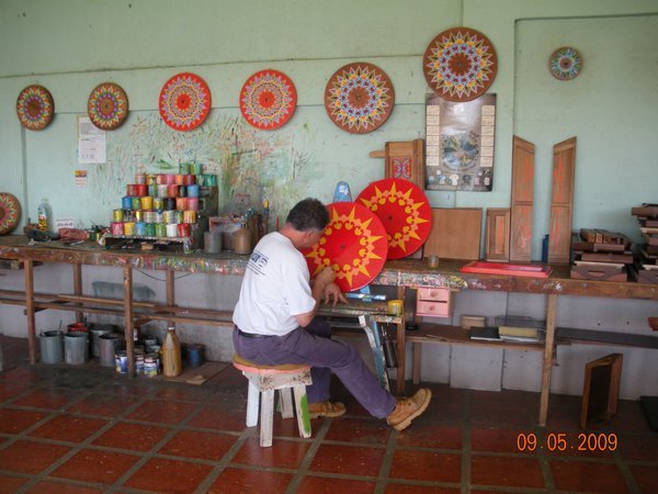 Painter at the workshop
