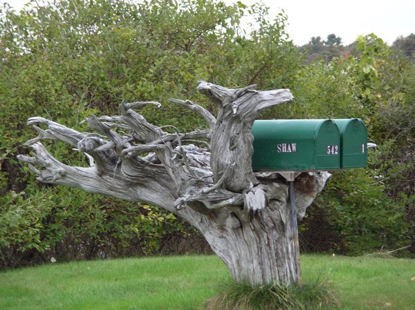 Odd mailbox post
