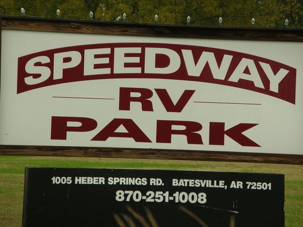 RV park sign where we stayed