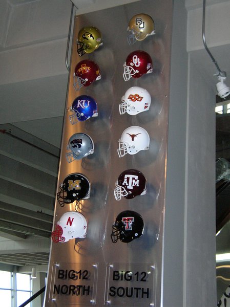 Helmets on display