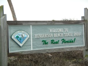 Henderson Beach State Park sign