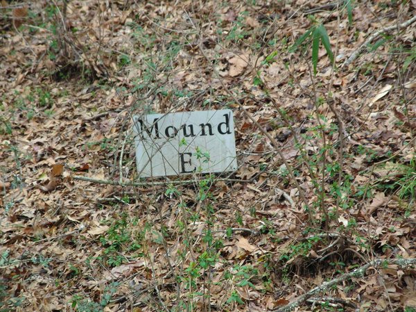 Sign marking a mound