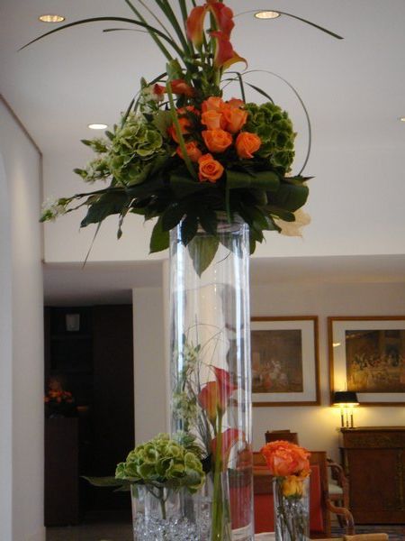 Fresh flowers in the reception area