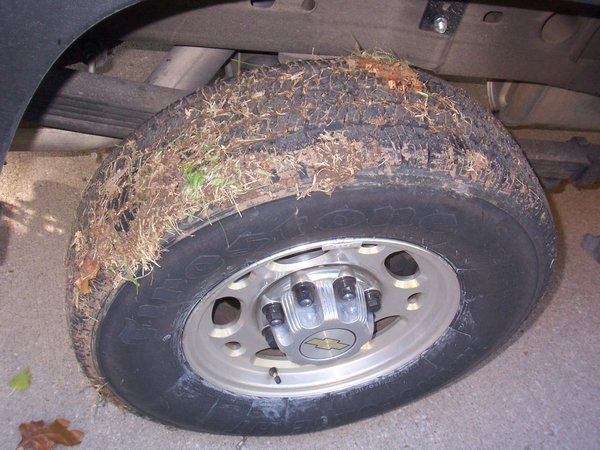 Marks yard on our tire
