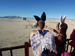 Looking out over the playa