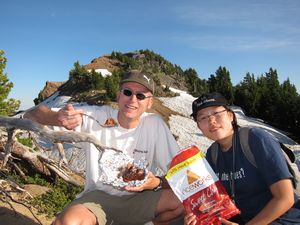 Eating Above Crater Lake