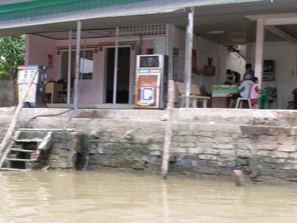 petrol station on the Mekong