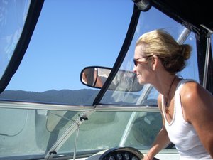 Kelly at the helm