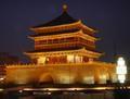 drum tower at night in Xi'an