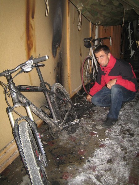burned bike