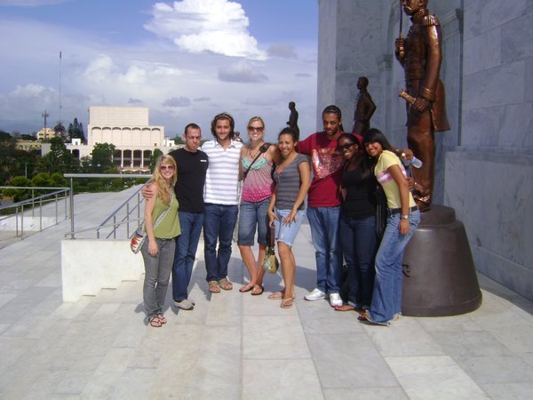 CIEE group at the Monumento a los heroes