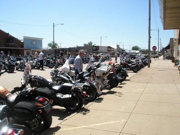 Lined up for the bike show