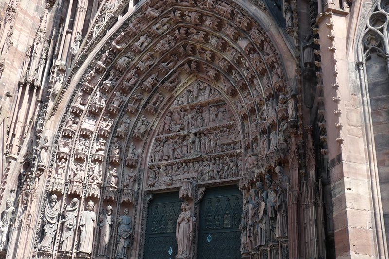 Close up of Notre Dame entrance