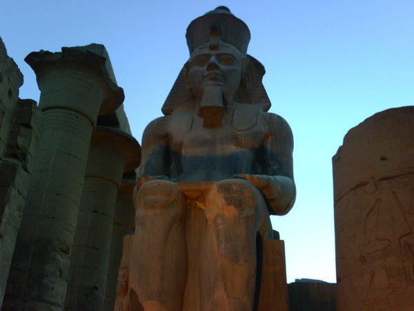 Luxor temple statue of Ramses II