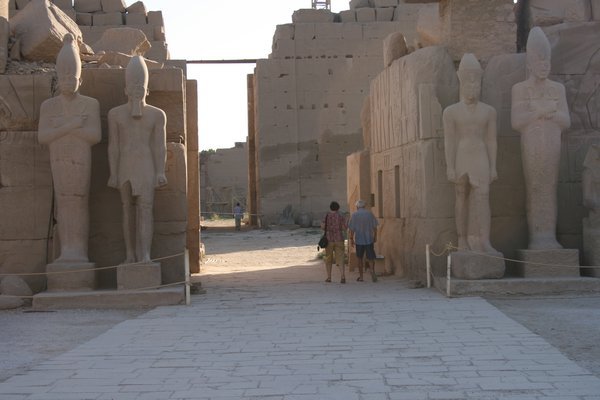 Statues of pharoahs at Karnak