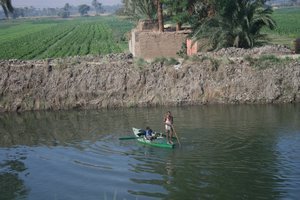 Boating across Nile canals