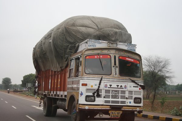 Truck just slightly overloaded, Rajasthan