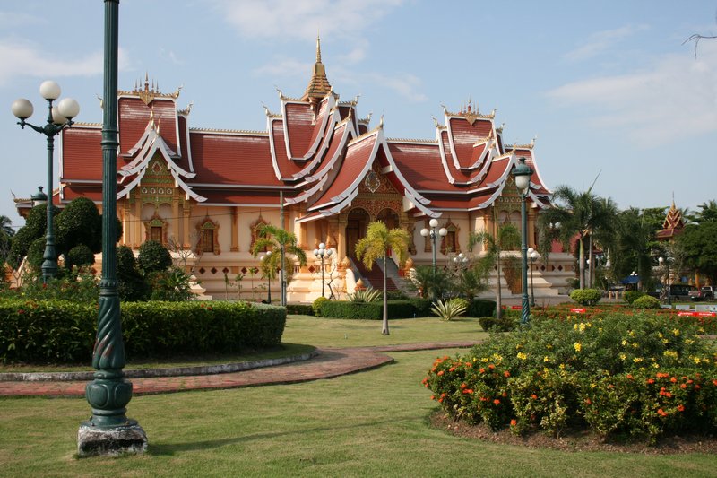 On the grounds of That Luang, Vietiane