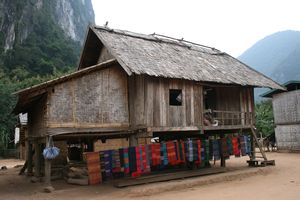 Weaving village upstream of Muang Ngoi