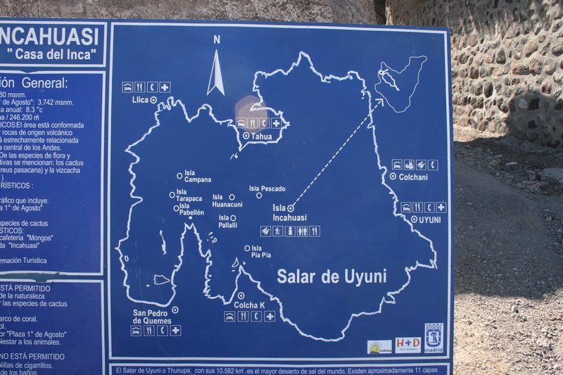 Map of the Salar de Uyuni