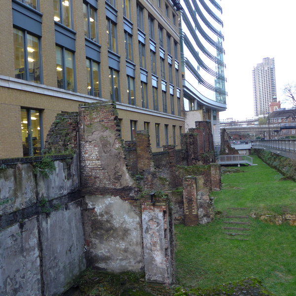 Roman wall in central London