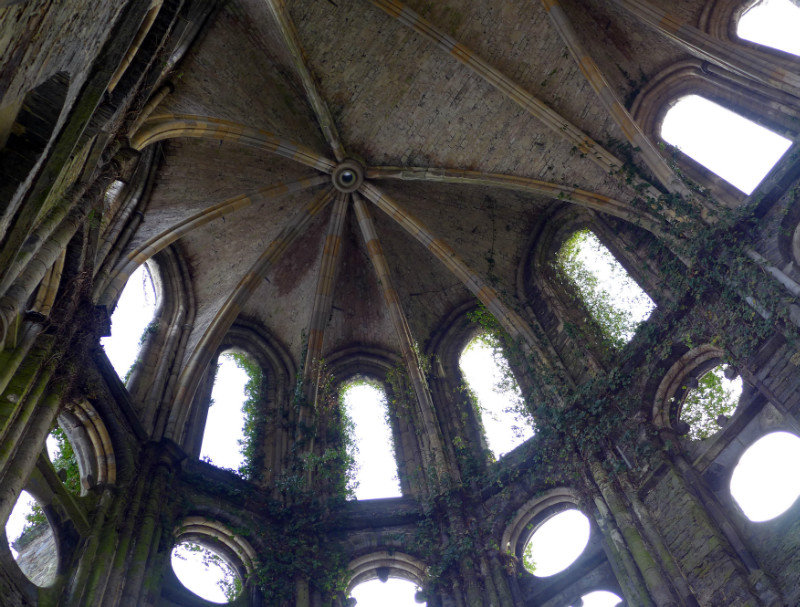 Inside the main section of the cathedral at the abbey