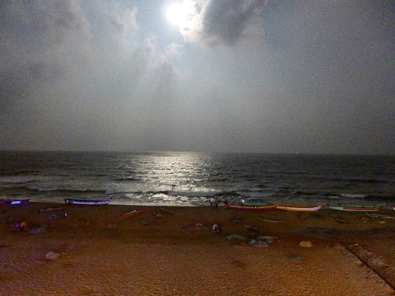 Mallallapuram beach by moonlight